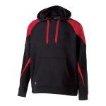 men black and scarlet holloway prospect hoodie front view