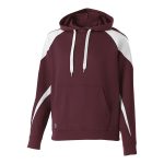 men maroon and white holloway prospect hoodie front view