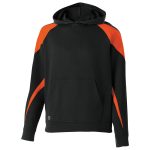 youth black and orange holloway prospect hoodie front view