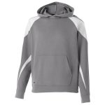 youth charcoal and white holloway prospect hoodie front view