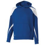 youth royal and white holloway prospect hoodie front view