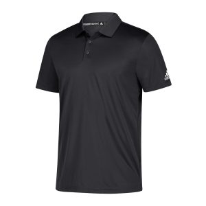 black adidas grind polo front view