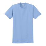 light blue solid color cotton tee front view