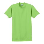 lime solid color cotton tee front view