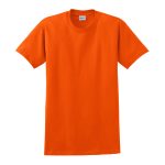 orange solid color cotton tee front view