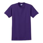 purple solid color cotton tee front view