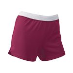 maroon authentic soffe shorts front view