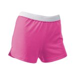 pink authentic soffe shorts front view