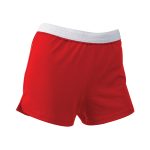 red authentic soffe shorts front view