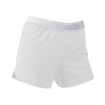 white authentic soffe shorts front view