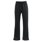 black pennant flare sweatpant front view