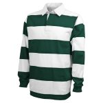 forest and white charles river classic rugby shirt front view