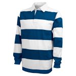 royal and white charles river classic rugby shirt front view