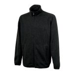 men black charles river heathered fleece jacket front view