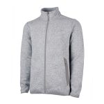 men grey charles river heathered fleece jacket front view