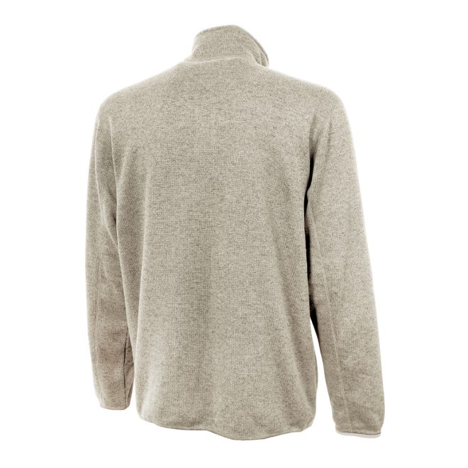 men oatmeal charles river heathered fleece jacket back view