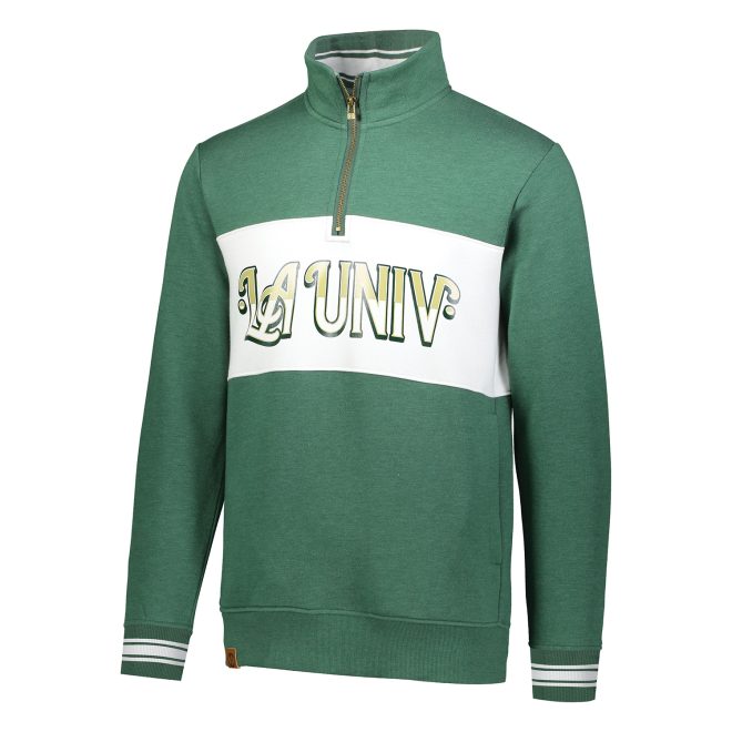 custom LA UNIV. holloway all american pullover quarter zip front view