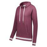 maroon holloway all american funnel neck pullover front view