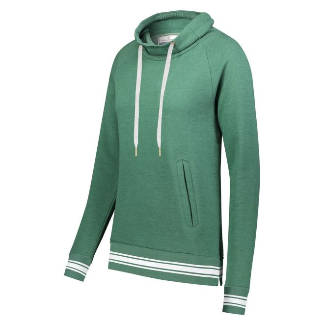 dark green holloway all american funnel neck pullover front view