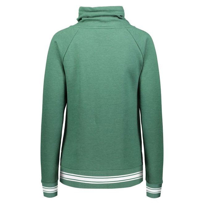 dark green holloway all american funnel neck pullover back view