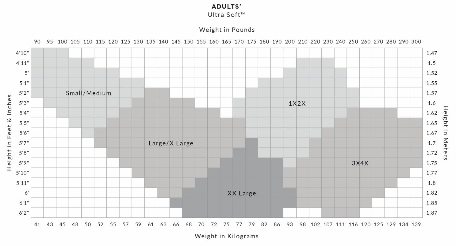 Capezio Adult Ultra Soft Size Chart. For sizing assistance please contact our sales team.
