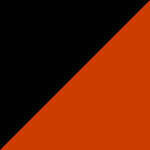 black/burnt orange
