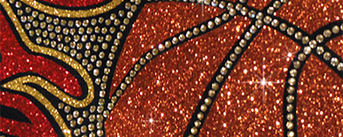 rhinestone and glitter logo example