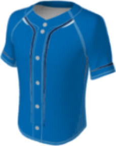 JBS23 jersey design 0152 – blue with white and navy stripe accents on front and sleeves.