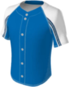 JBS23 jersey design 0424 – blue with white raglan sleeves and navy raglan stripes.