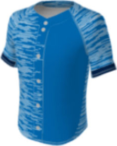 JBS23 jersey design 0645 – blue with white stripe textures and and navy stripe on sleeve cuffs.
