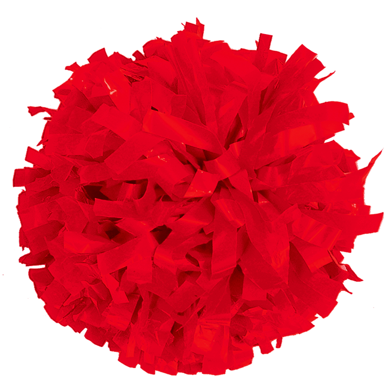 red plastic pon pom