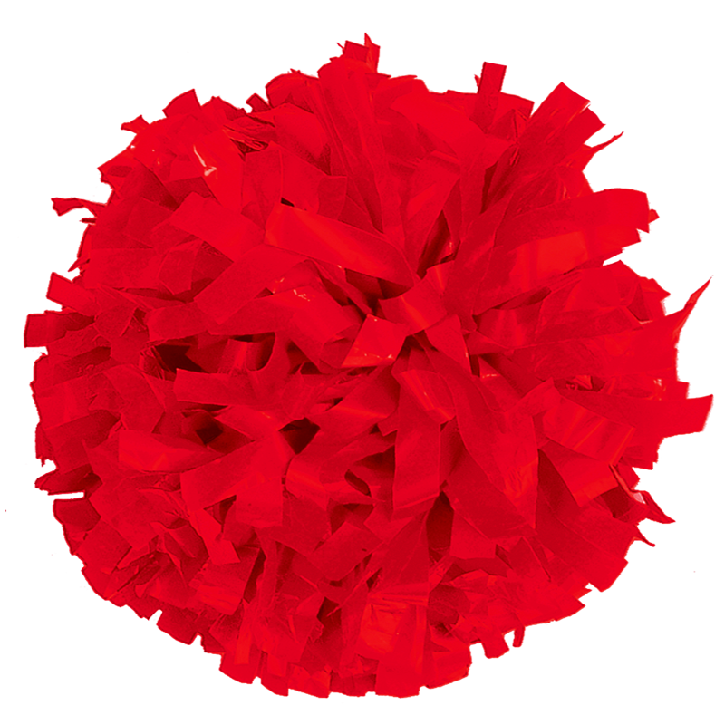 red plastic pon pom